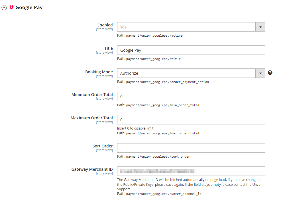 Enable Google Pay