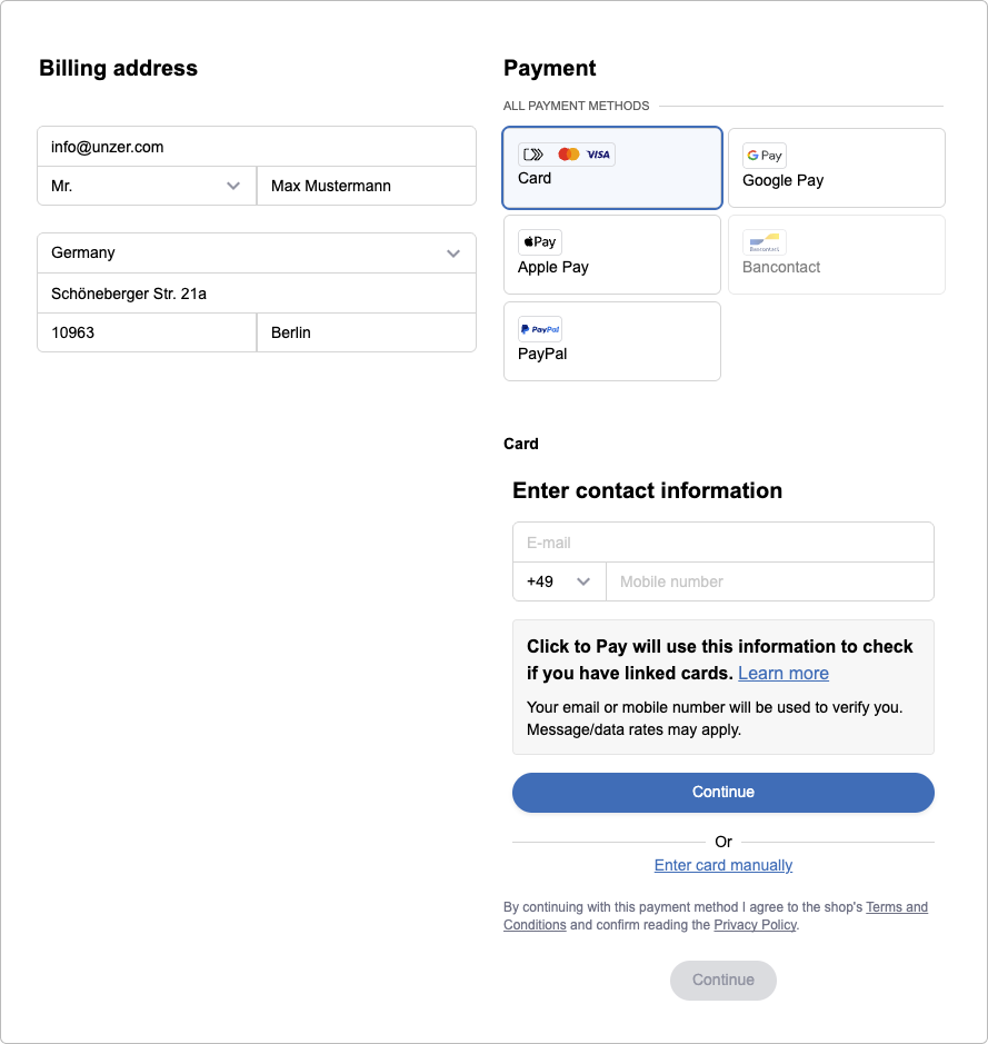 checkout type no shipping